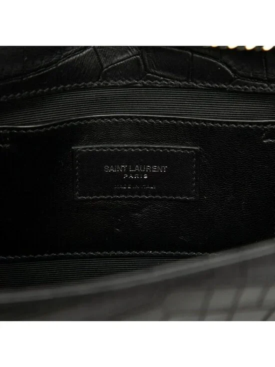 Saint Laurent Yslmonogram Kate Tassel Croco Shoulder Bag - Picture 5 of 6